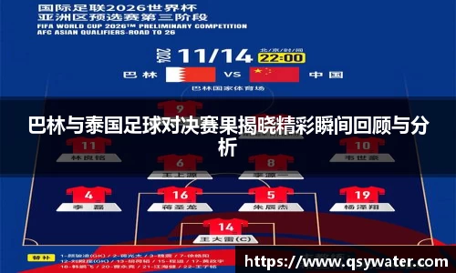 巴林与泰国足球对决赛果揭晓精彩瞬间回顾与分析