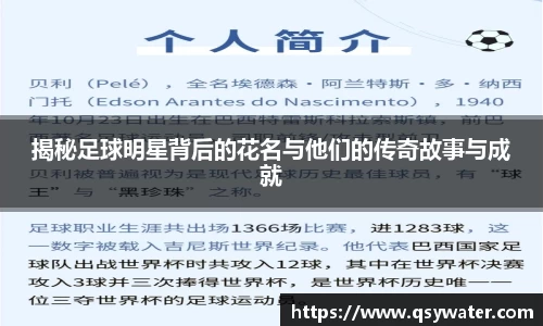 揭秘足球明星背后的花名与他们的传奇故事与成就